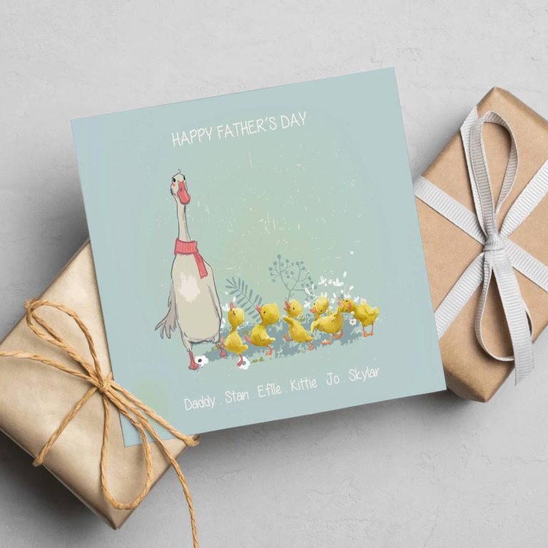 Handmade Father’s Day Card ‘Daddy Ducklings’