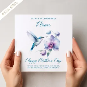 Personalised Mother's Day Humming Bird Card