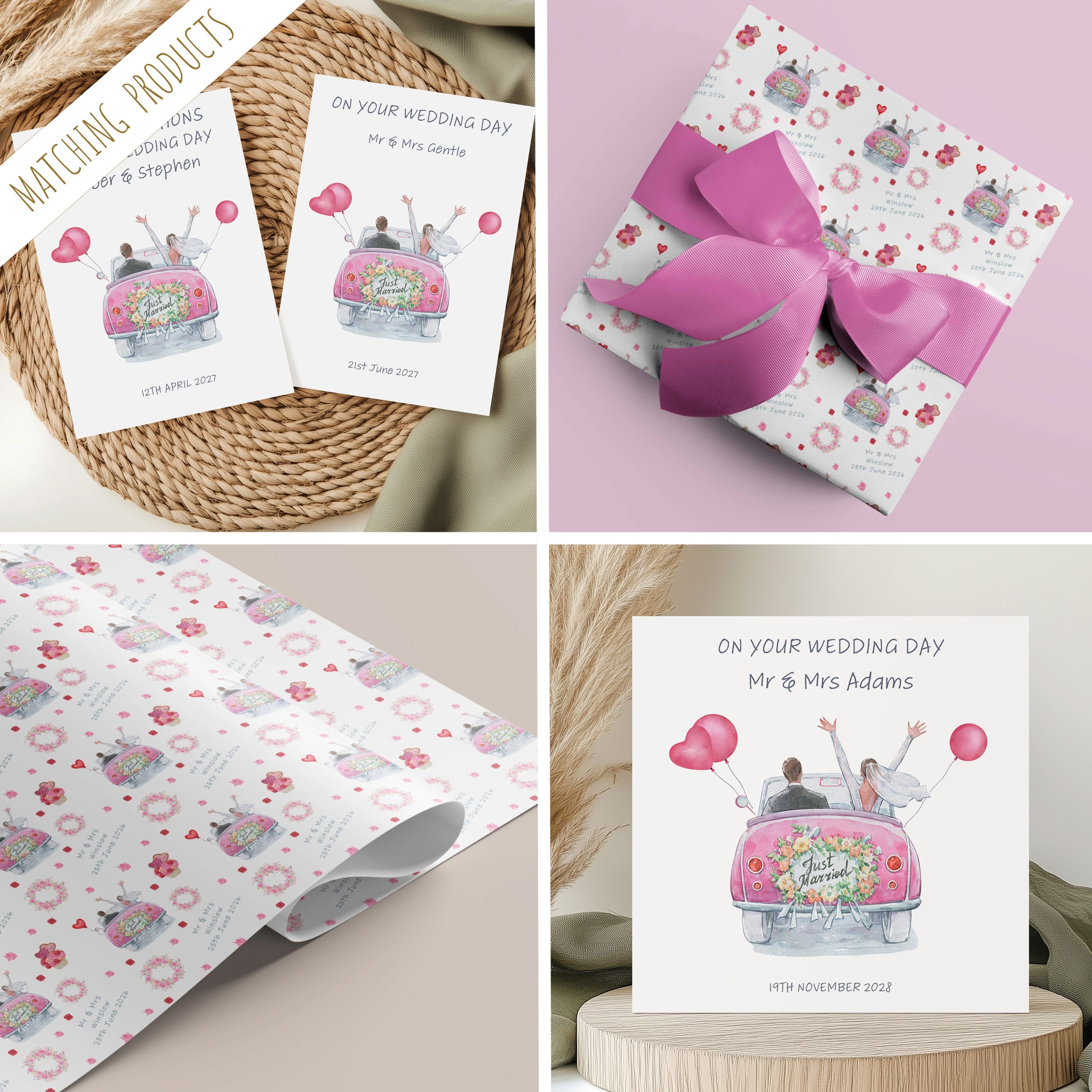 Matching Personalised Wedding Gifts