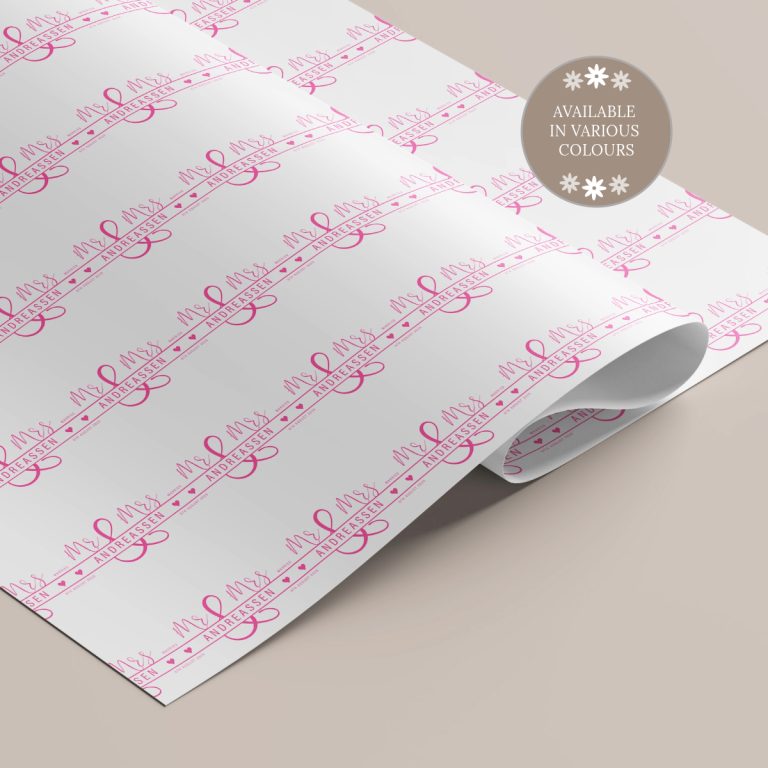Personalised Wedding Surname Gift Wrapping Paper