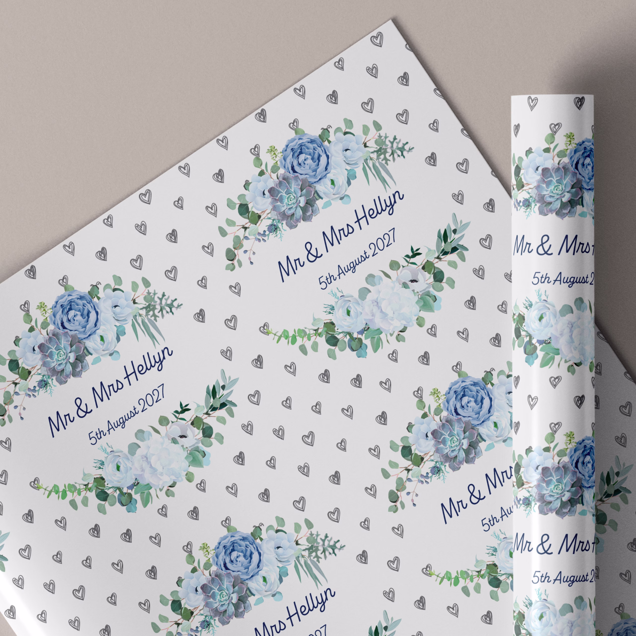 Personalised Wedding Gift Wrapping Paper