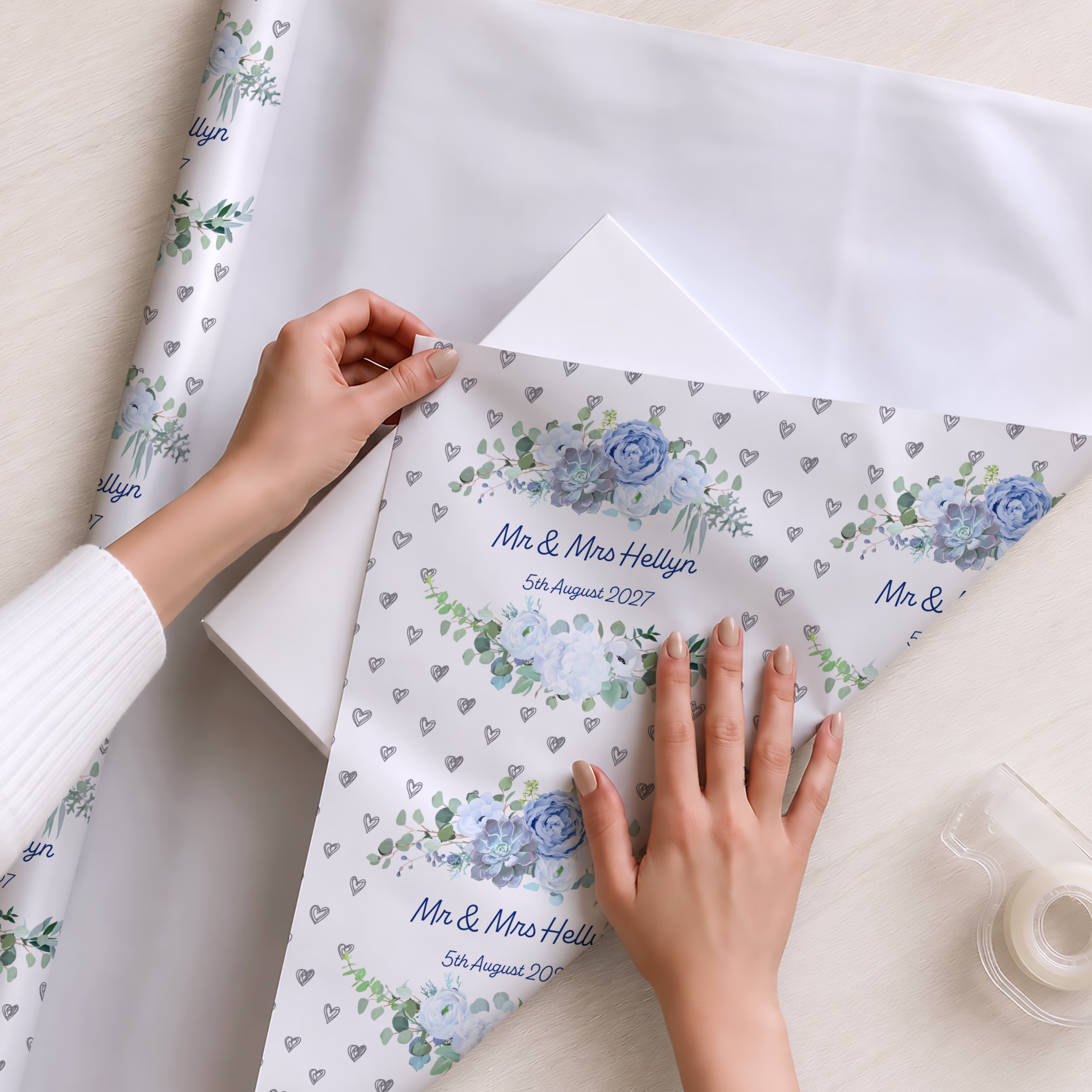 Personalised Wedding Gift Wrapping Paper