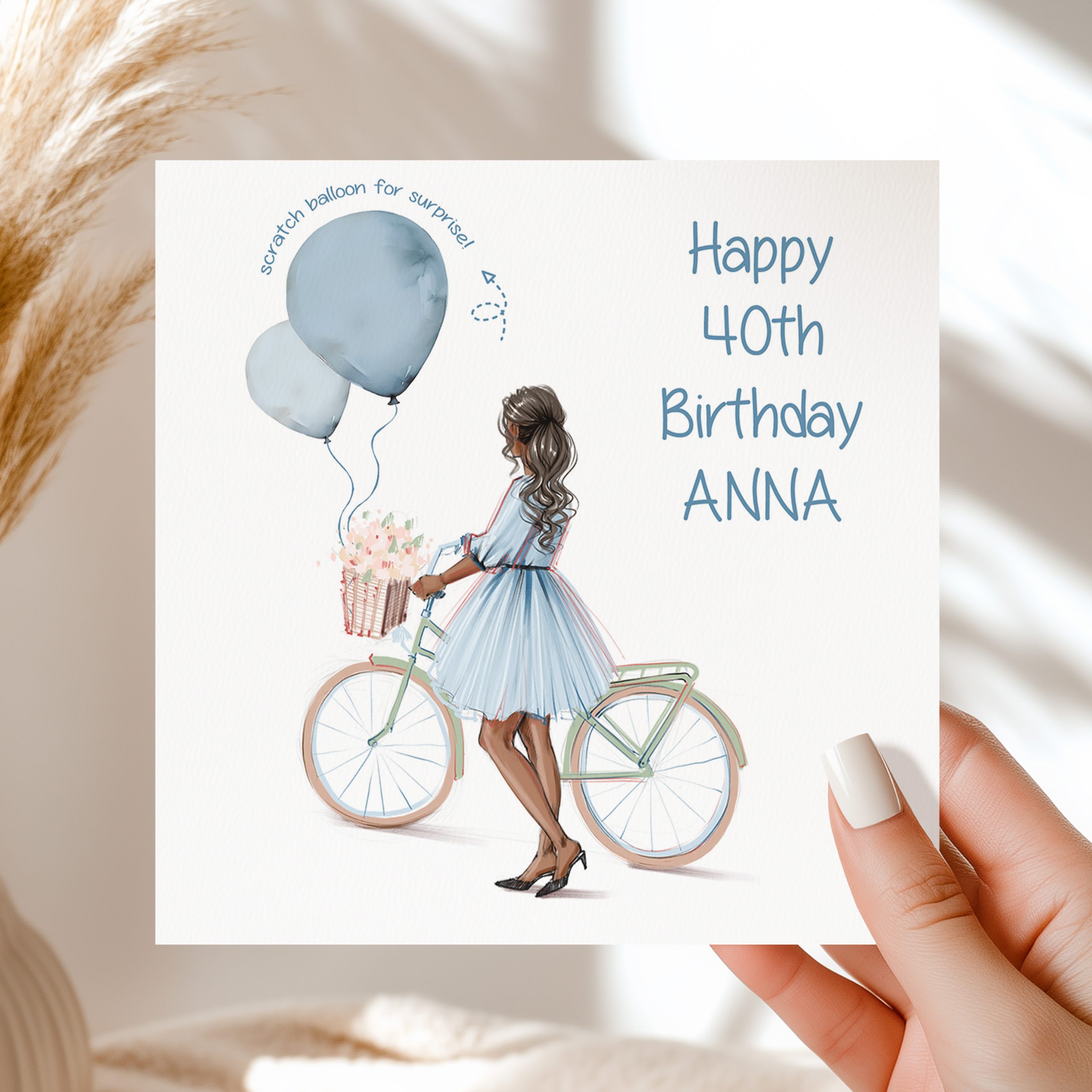Birthday Scratch Bike Card