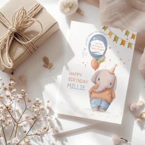 Birthday Scratch Card Elephant Card