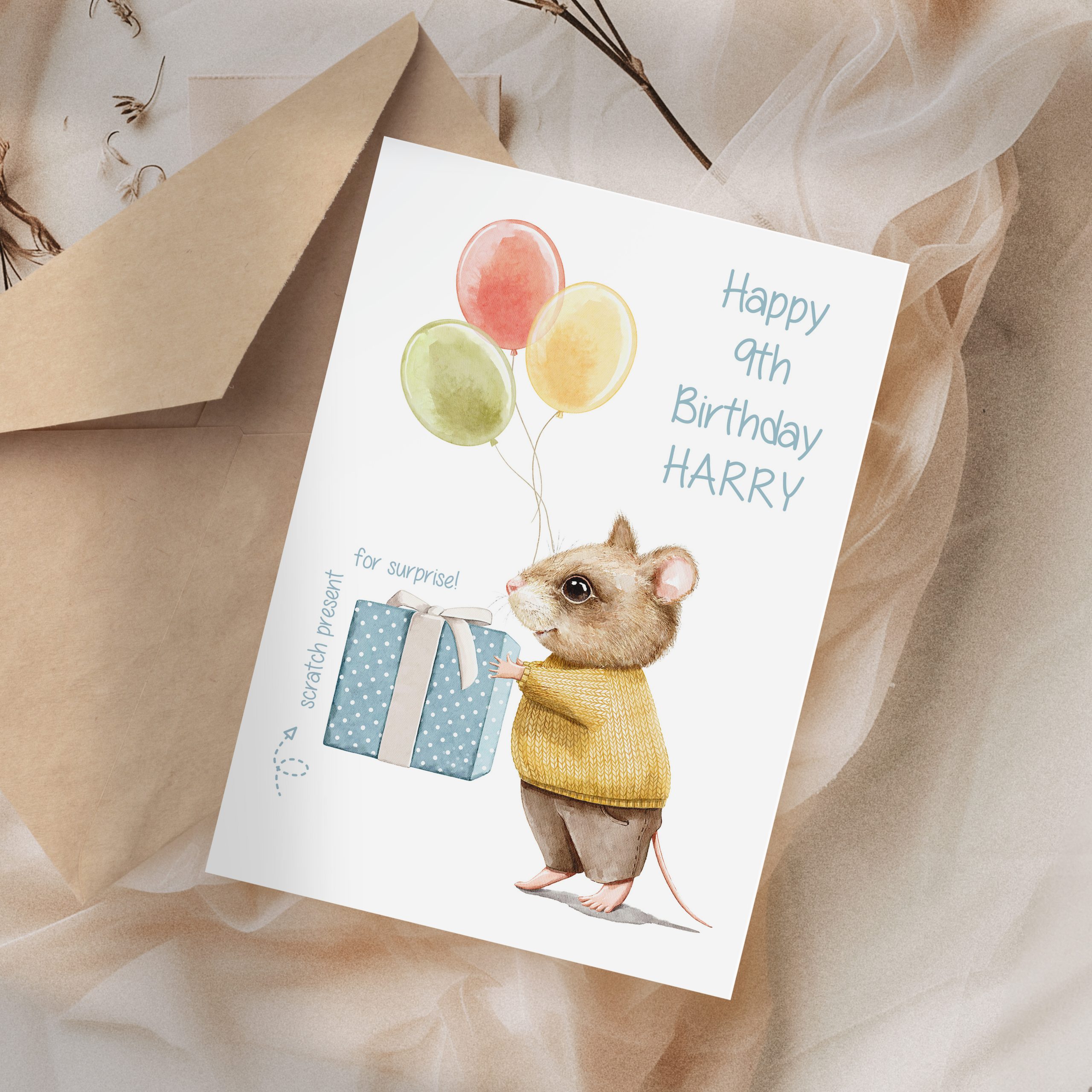 Birthday Scratch Card Mouse