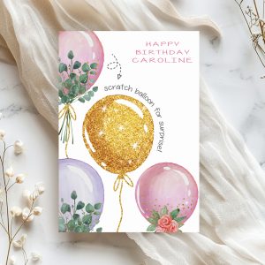 Personalised Birthday Scratch Card