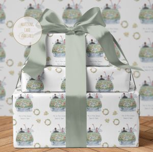 Personalised Sage Wedding Car Gift Wrap