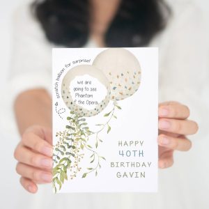 Scratch Card White Balloons Sage