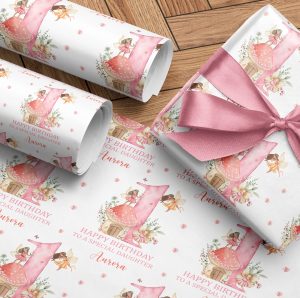 Ballerina Birthday Wrapping Paper