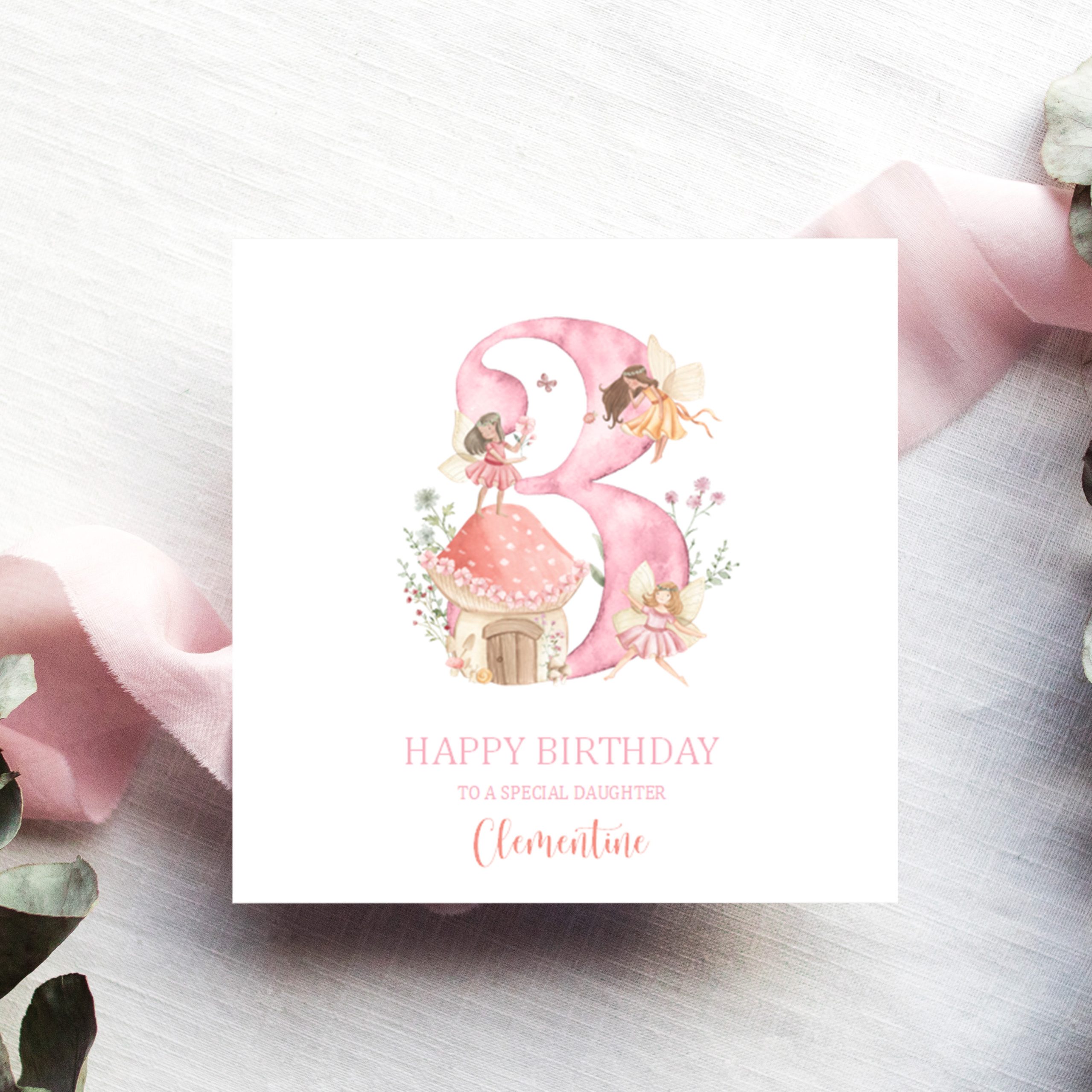 Garden Fairy Birthday Card