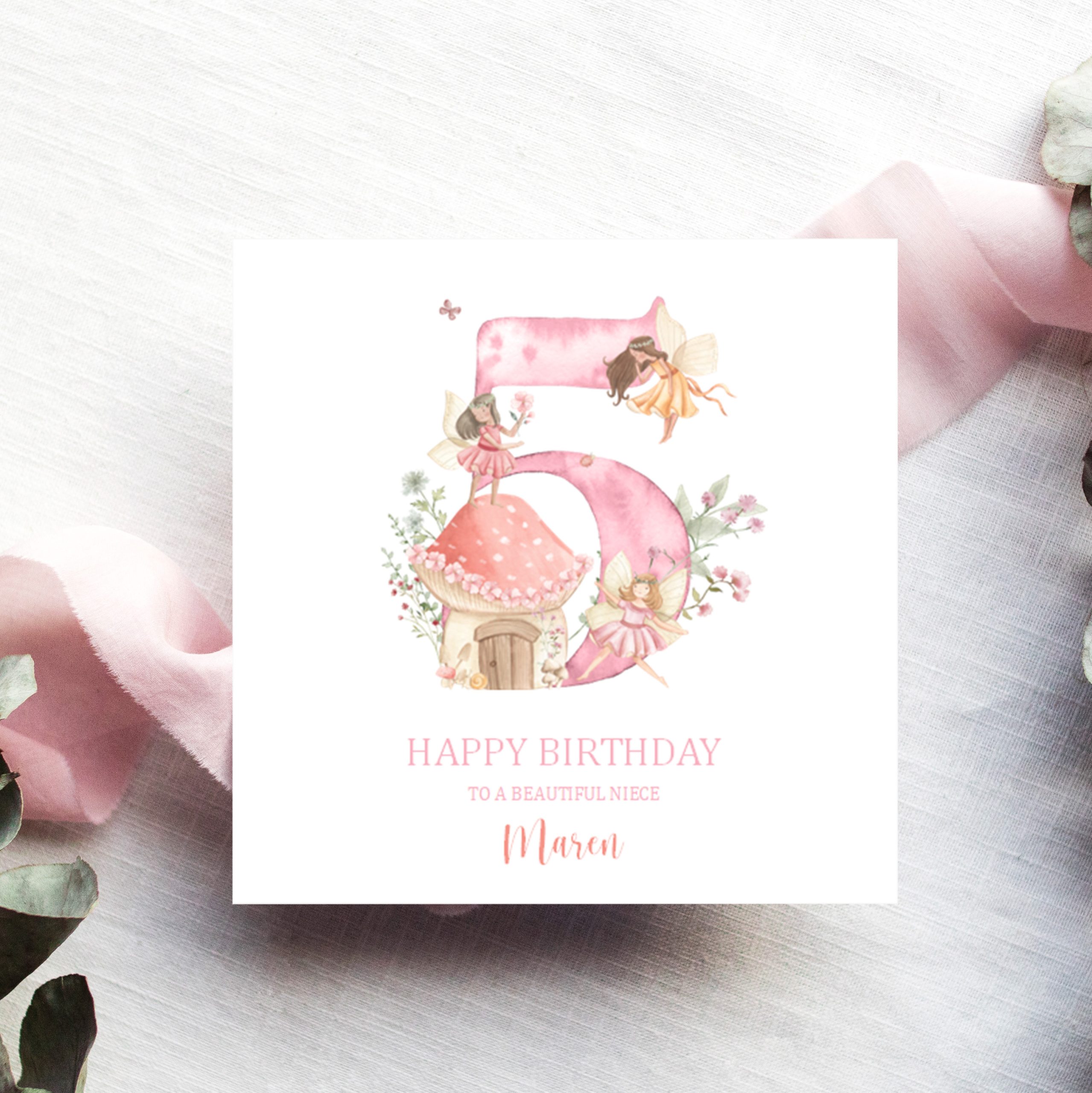 Personalised Garden Fairy Card