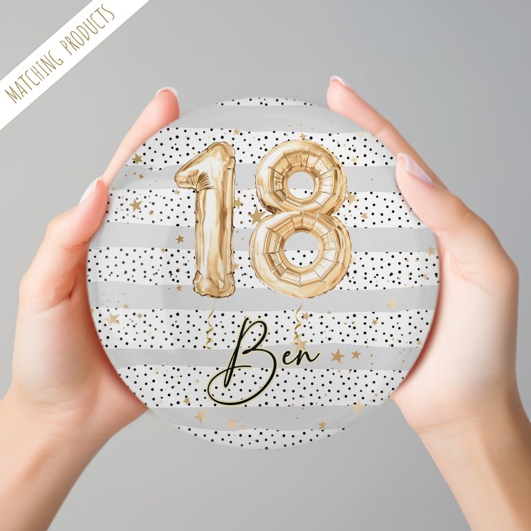 Giant 6 inch 18th Personalised Birthday Badge