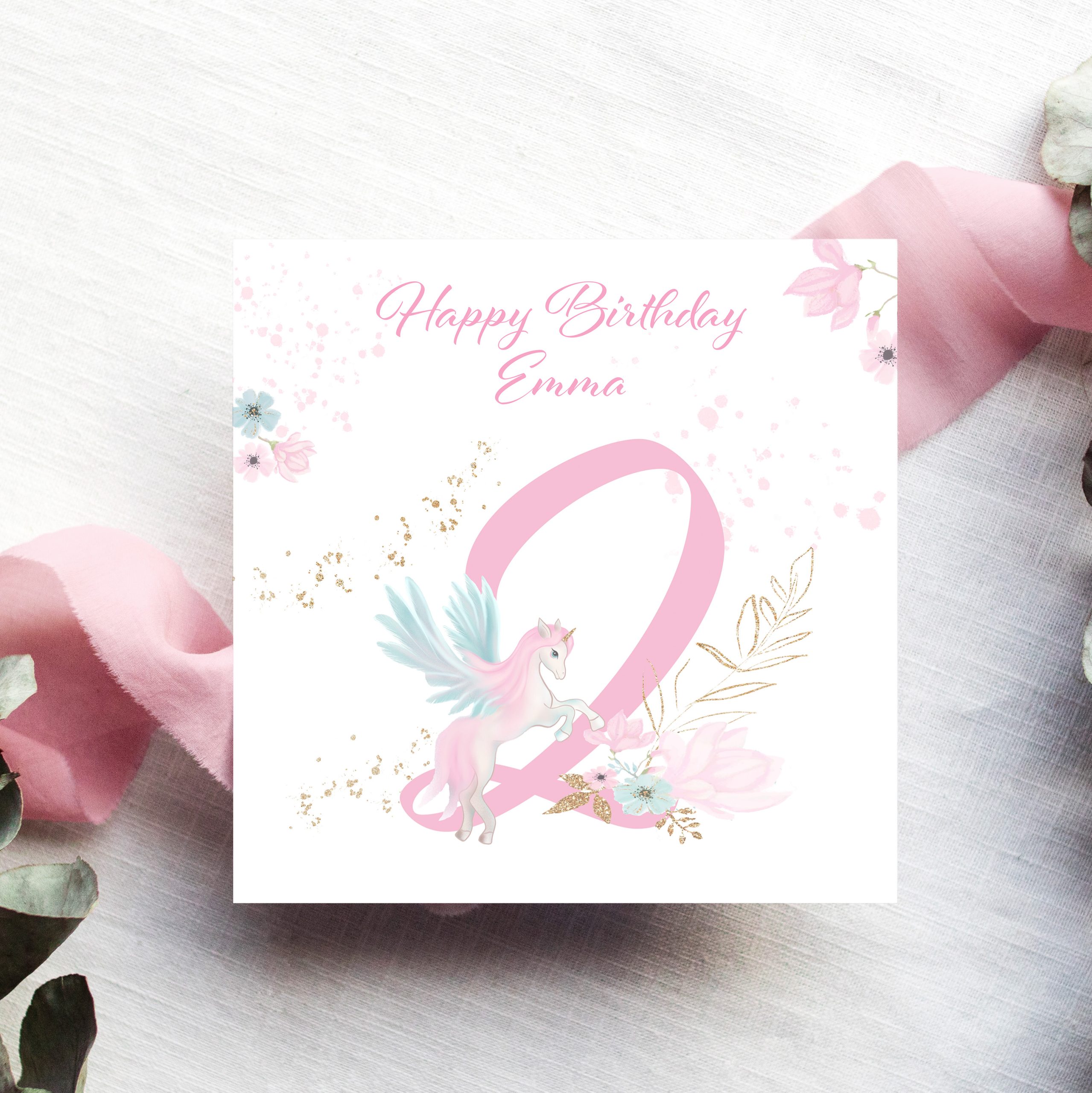 Birthday Card Unicorn Card