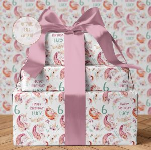 Birthday Unicorn Gift Wrapping Paper