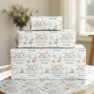 Kids Personalised Christmas Gift Wrapping Paper