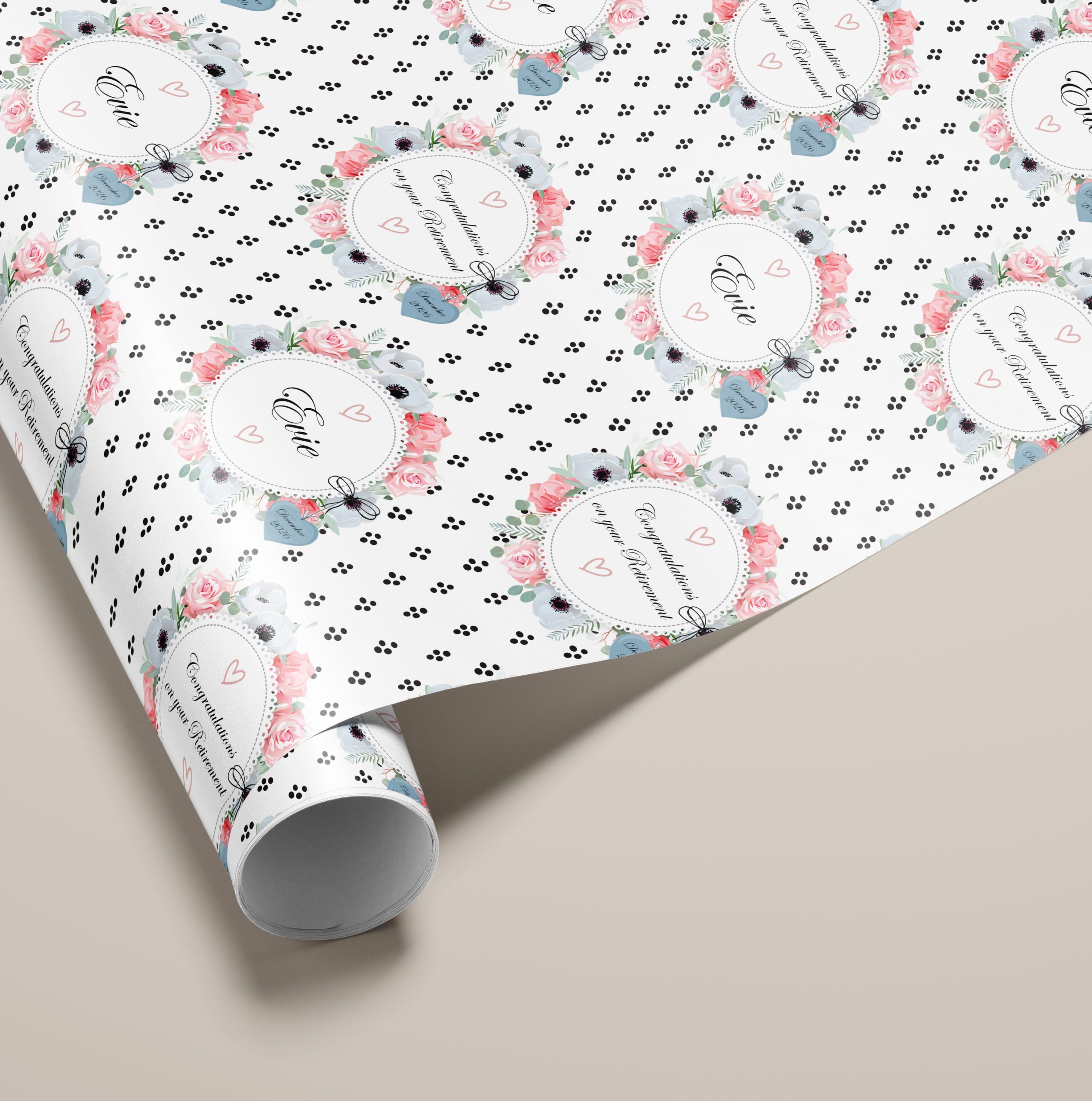 Personalised Retirement Gift Wrap