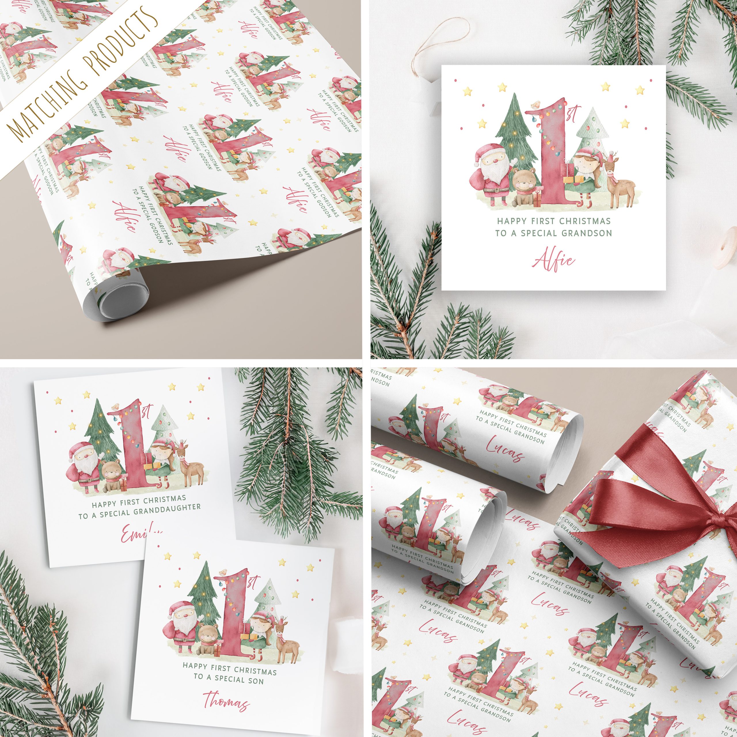 Baby's 1st Christmas Gift Wrapping Paper