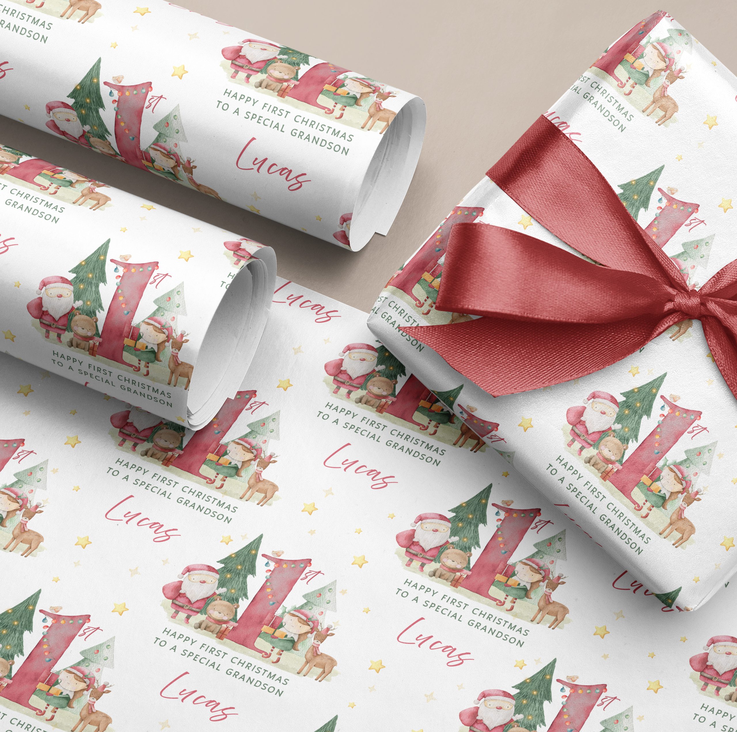Baby's 1st Christmas Gift Wrapping Paper