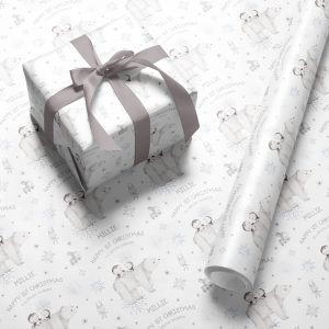Personalised Christmas Wrapping Paper Polar Bear