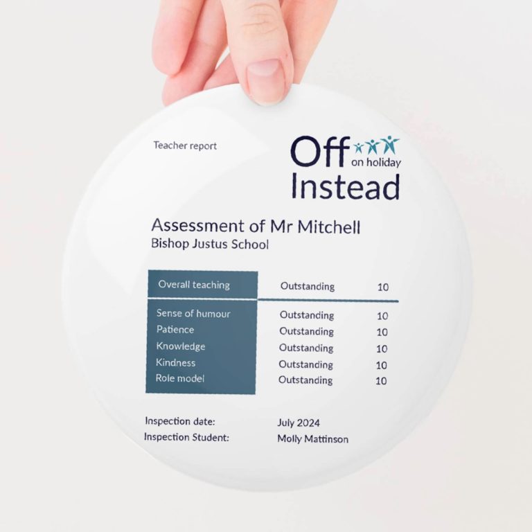 Giant 6 inch Personalised Thank You Teacher Badge