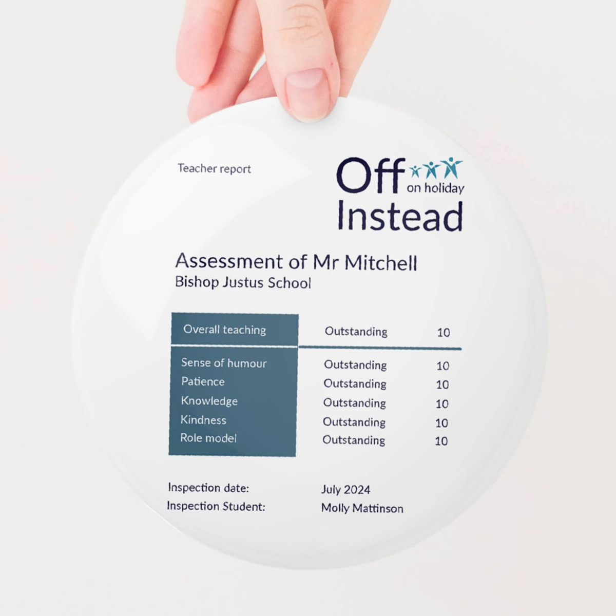 Personalised Ofsted Teacher Badge