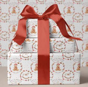 Personalised 1st Christmas Toys Gift Wrapping Paper