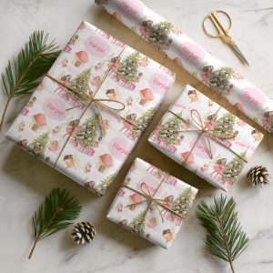 Personalised Fairy Christmas Wrapping Paper