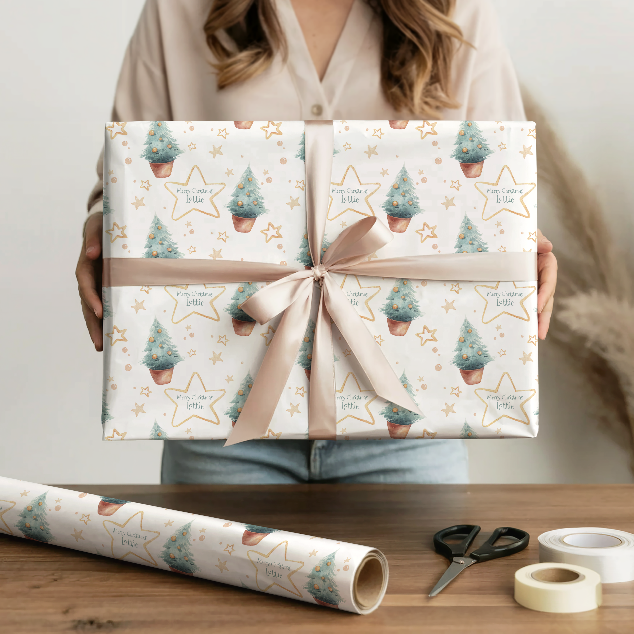 Christmas Tree Gift Wrapping Paper
