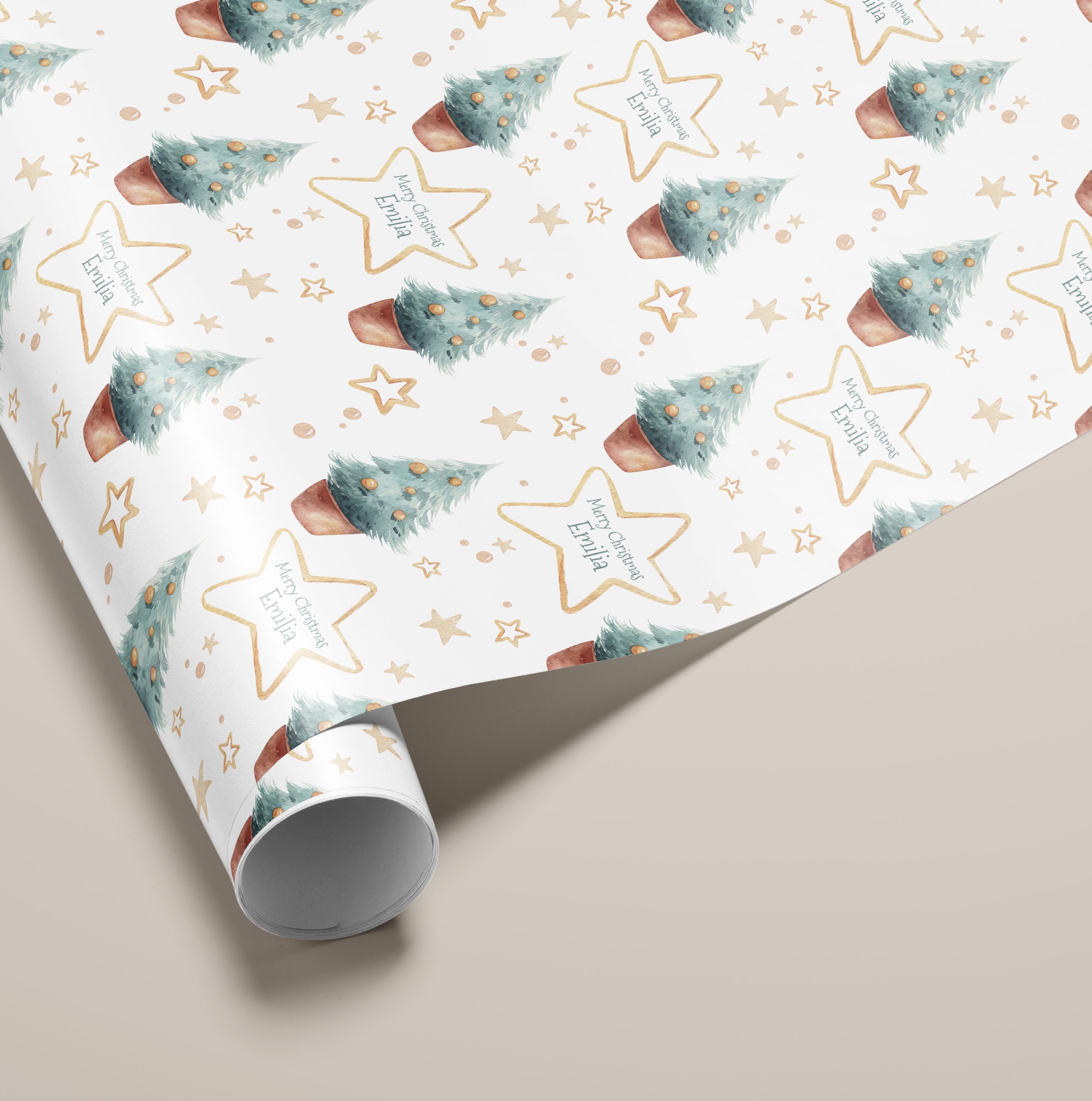 Christmas Tree Gift Wrapping Paper
