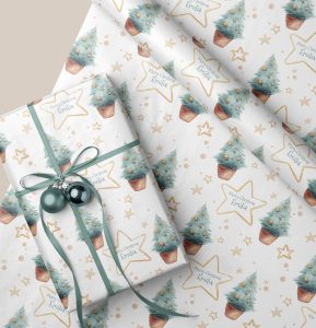Christmas Tree Gift Wrapping Paper
