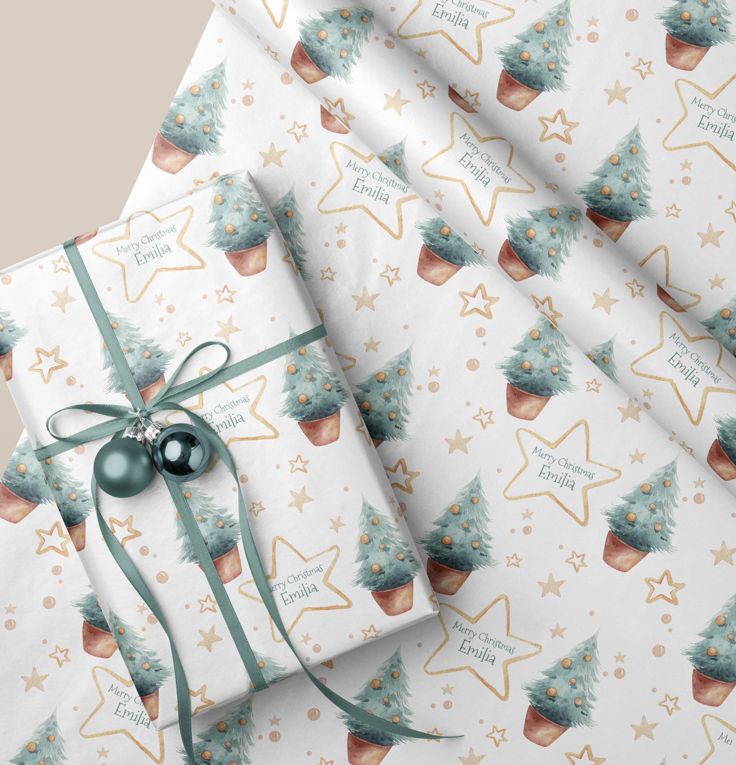 Christmas Tree Gift Wrapping Paper