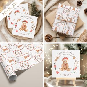 Personalised 1st Christmas Toys Gift Wrapping Paper