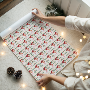 Red Santa Personalised Gift Wrapping Paper