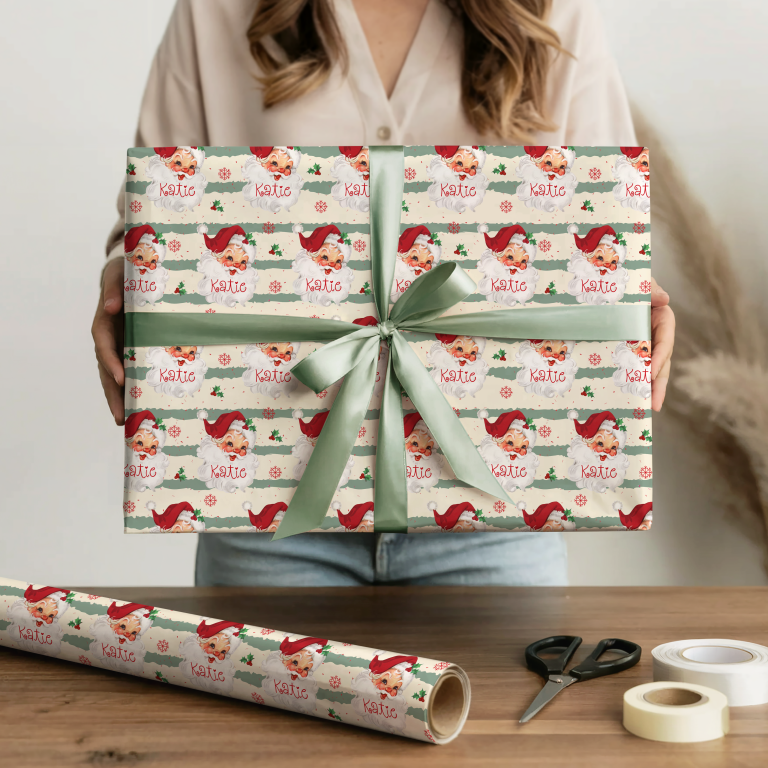Personalised Santa Christmas Wrapping Paper
