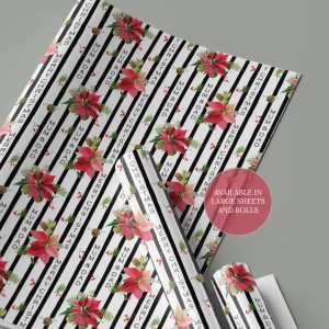 Christmas Poinsettia Gift Wrap 2