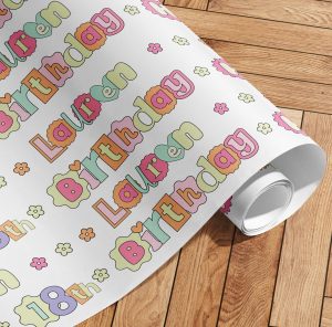 Gift Wrap Retro Alphabet