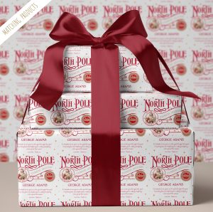 North Pole Christmas Wrapping Paper 1