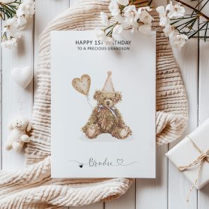 Personalised Birthday Card Teddy