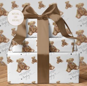 Personalised Birthday Teddy Wrapping Paper