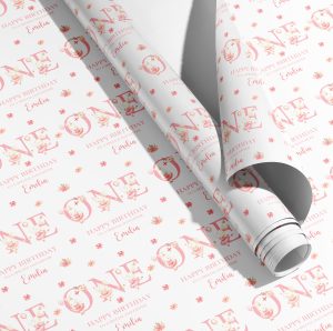 Personalised Birthday Wrapping Paper First Birthday Ballerina