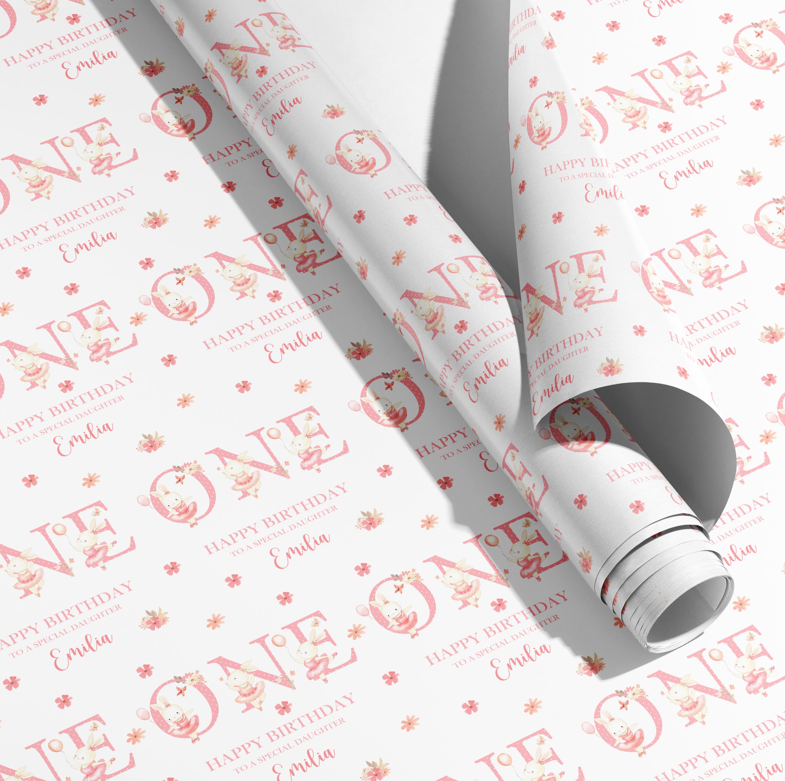 Personalised Birthday Wrapping Paper First Birthday Ballerina