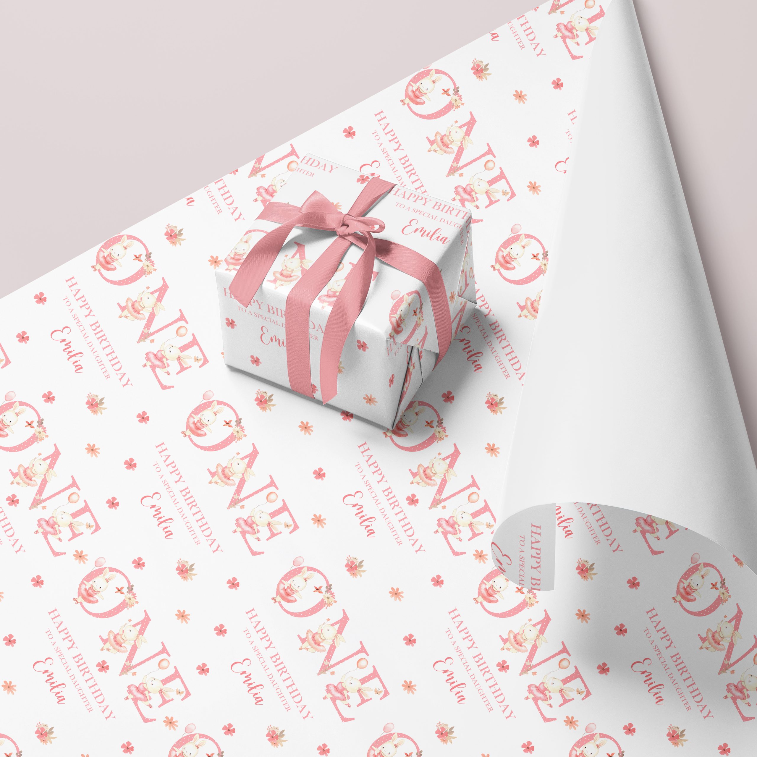 Personalised Birthday Wrapping Paper First Birthday Ballerina