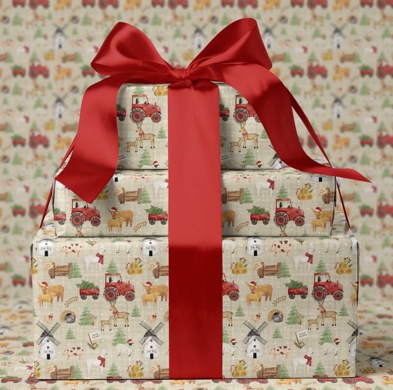 Farmyard Christmas Wrapping Paper