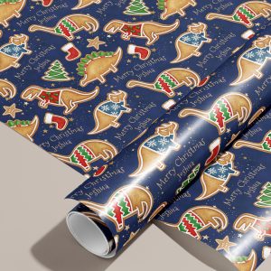 Personalised Dinosaur Christmas Gift Wrapping Paper