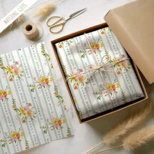 Personalised Floral Gift Wrapping Paper