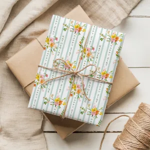 Personalised Floral Gift Wrapping Paper