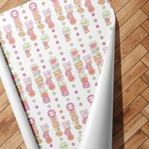 Personalised Gift Wrap Retro Alphabet