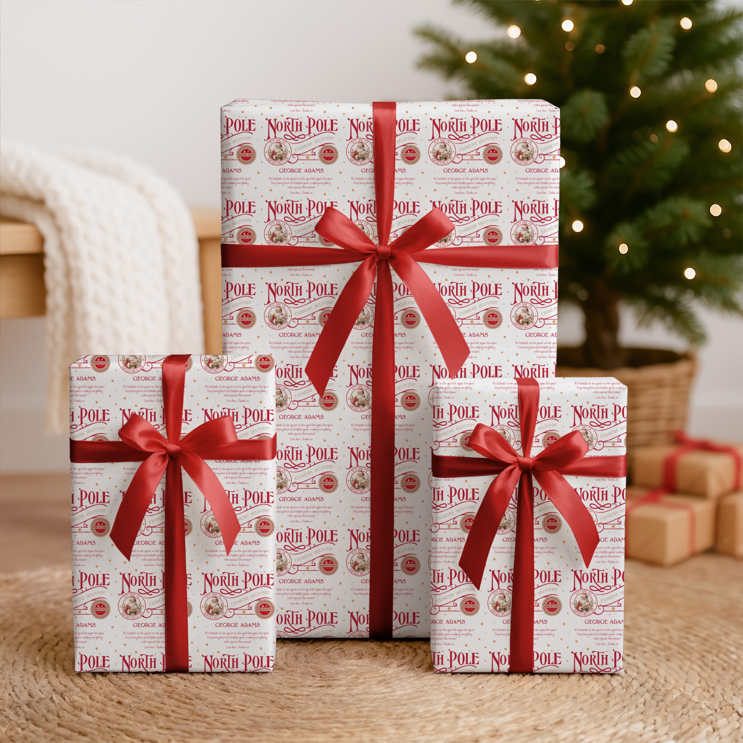Personalised Official North Pole Wrapping Paper