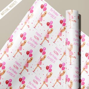 Personalised Pink Gift Wrapping Paper