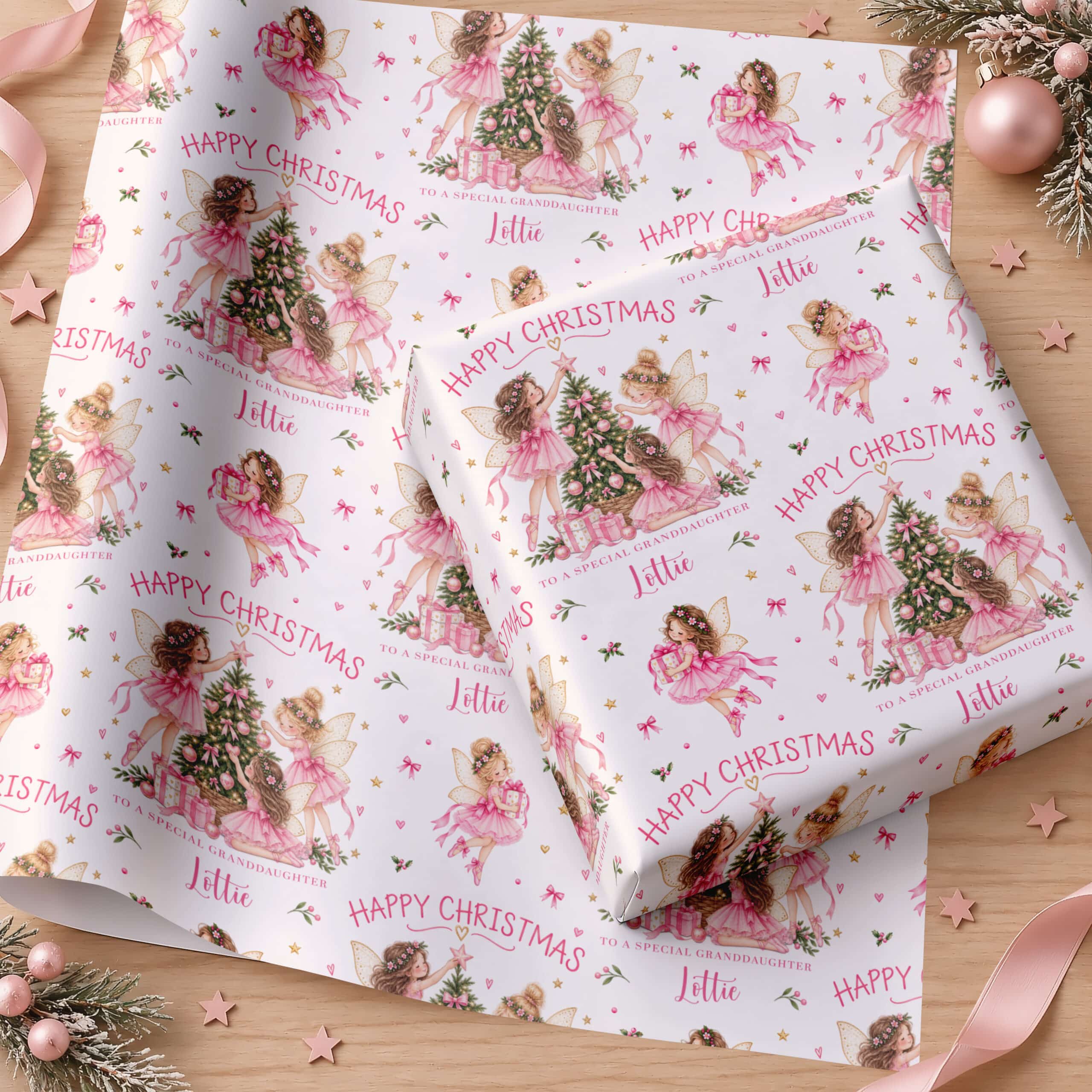 girls-fairy-christmas-gift-wrap-personalised